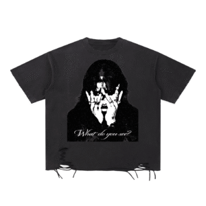 Perspective Snow Washed Raw-Hem T-Shirt