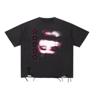 Faces Snow Washed Raw-Hem T-Shirt