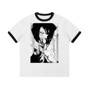Temptation Contrast Edge Ribbed Crewneck T-Shirt