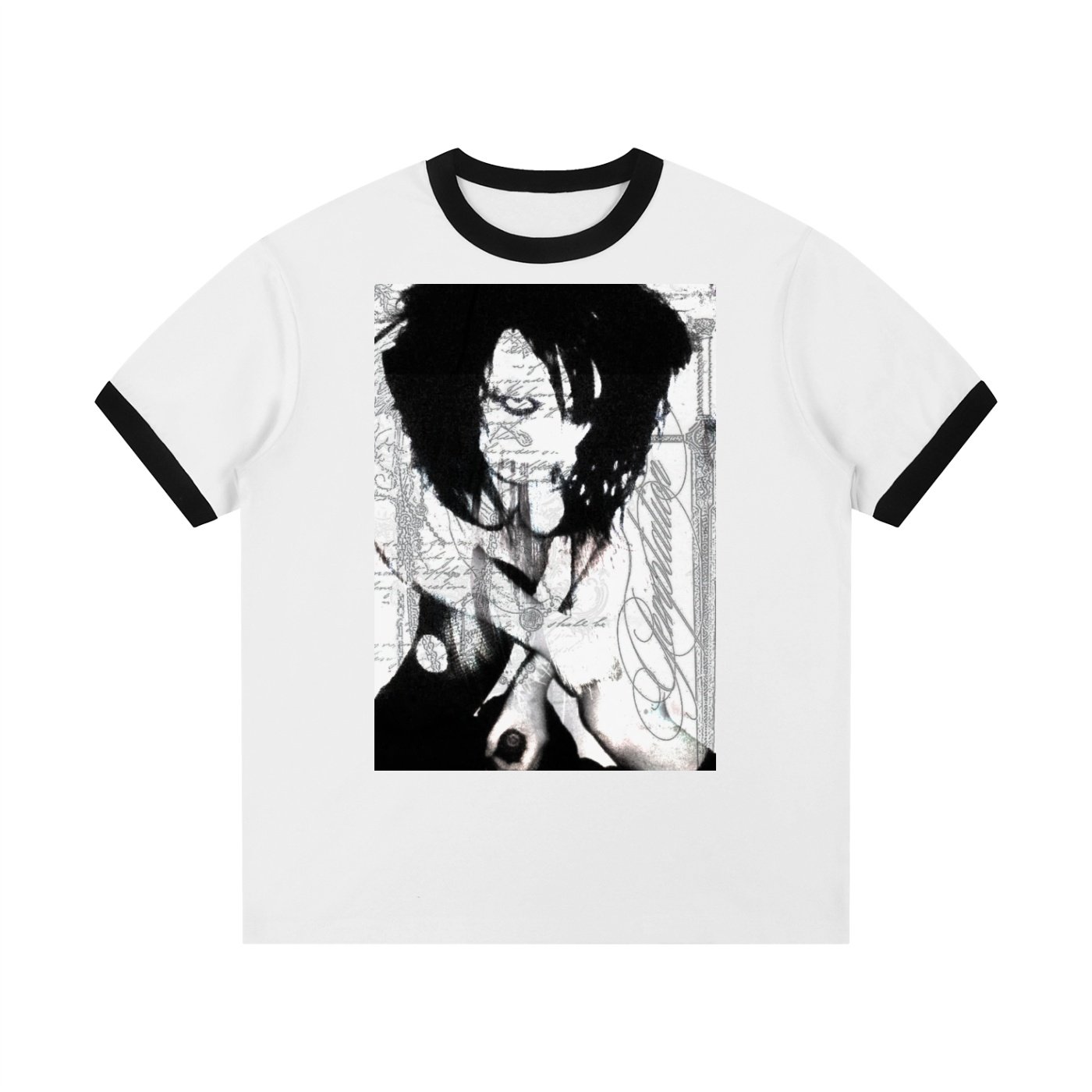 Temptation Contrast Edge Ribbed Crewneck T-Shirt